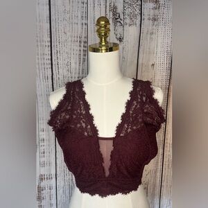 Aerie Crimson Lace Bralette – NWT – Size XXL